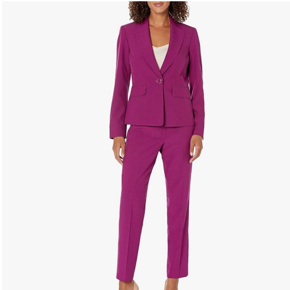 Le Suit Plus Size Plum Suit